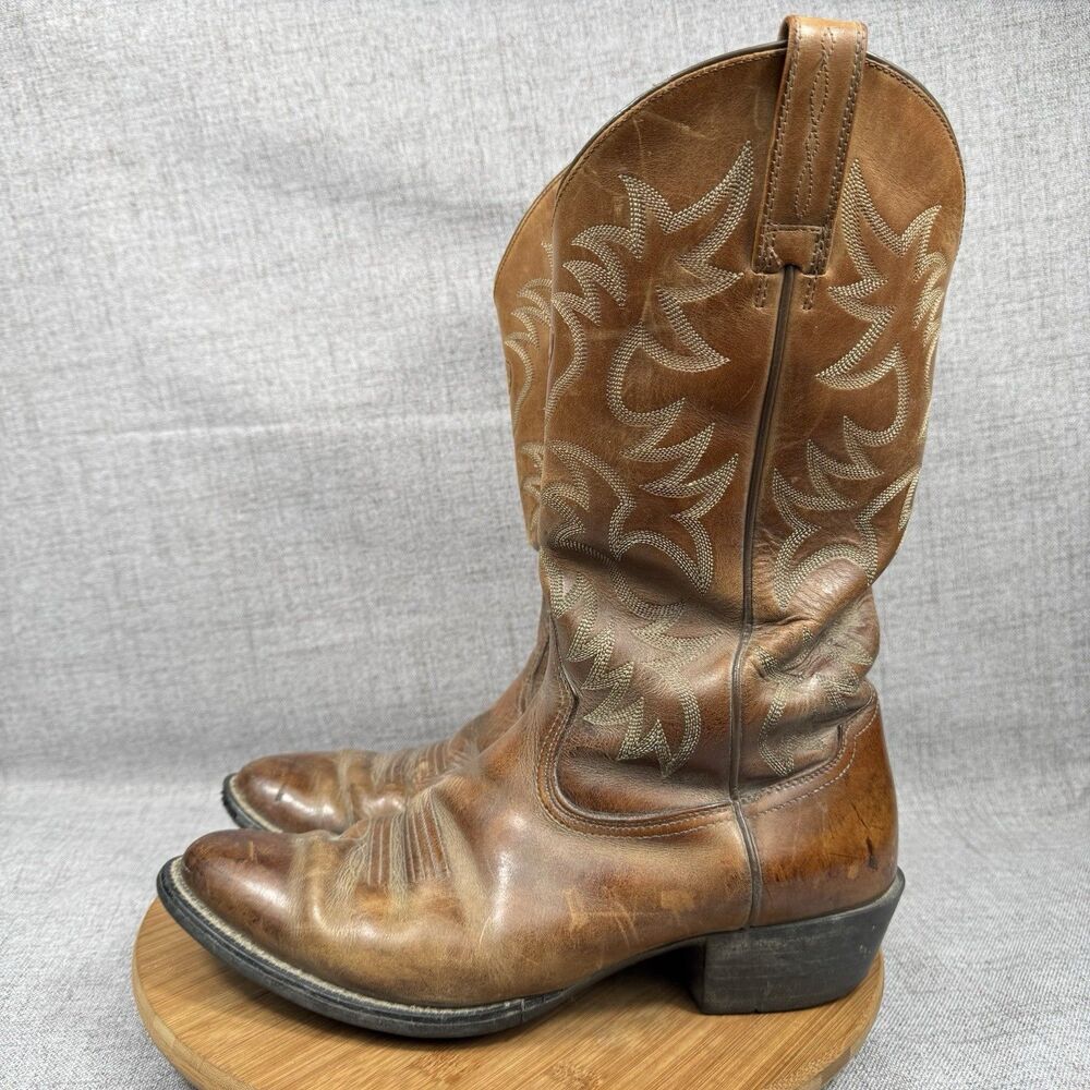 Ariat Heritage Cowboy Boots Men's 11 D Western Leather - Picture 2 of 11